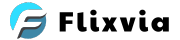 flixvia site logo with Letter F icon and the word flixvia